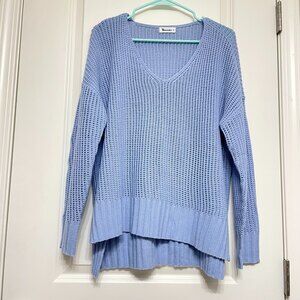 Vernacular Blue Loose Knit Oversized Sweater